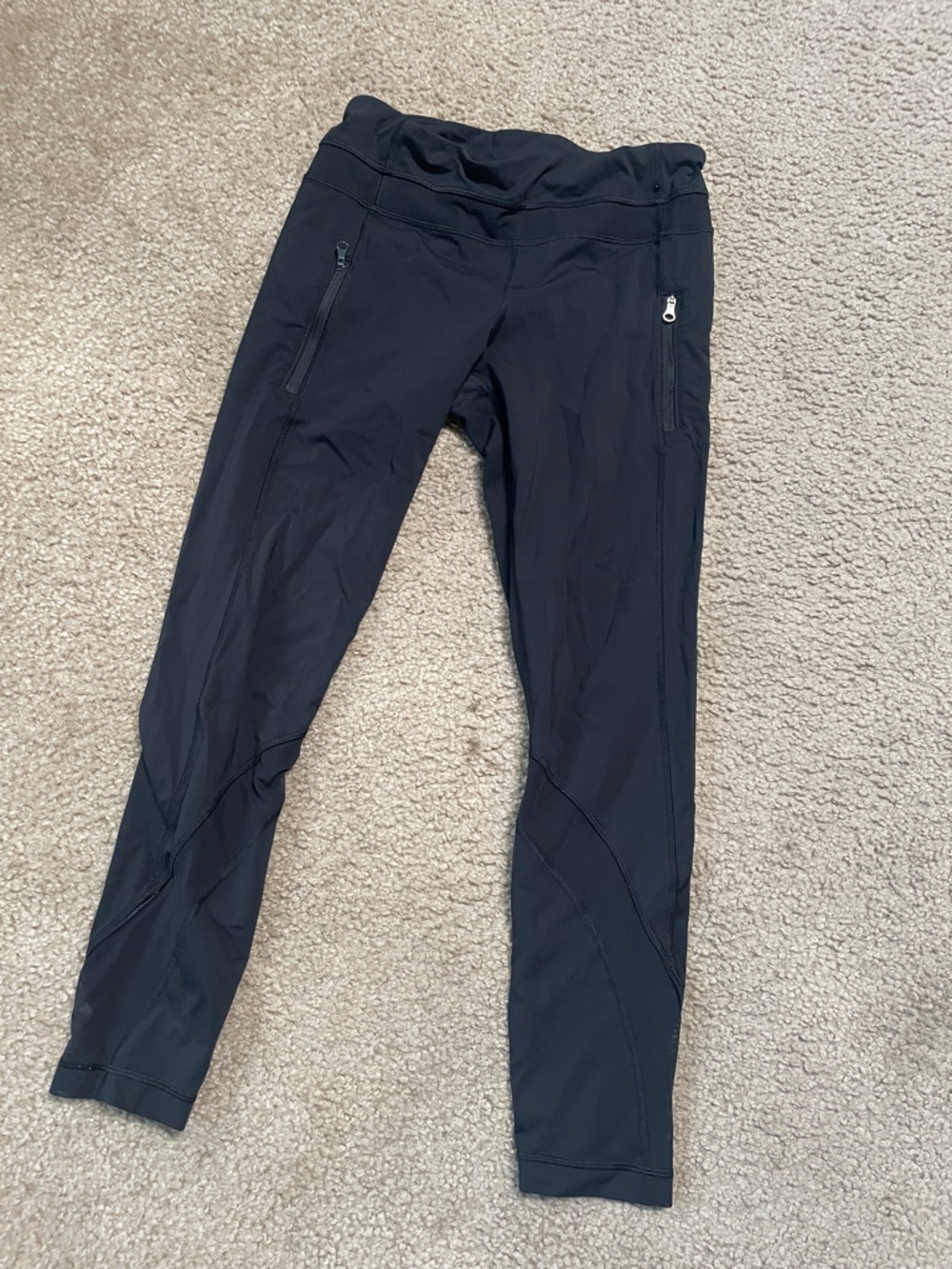 Lululemon Black Athletic Zip Pocket Leggings